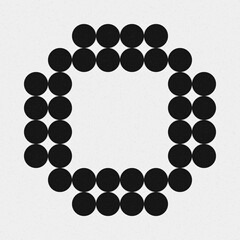 Abstract Cross Pattern Dots Logo generative computational art illustration