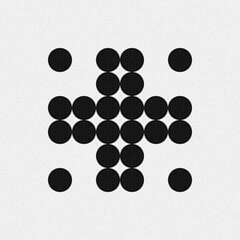 Abstract Cross Pattern Dots Logo generative computational art illustration