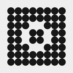 Abstract Cross Pattern Dots Logo generative computational art illustration