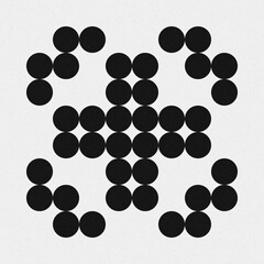 Abstract Cross Pattern Dots Logo generative computational art illustration