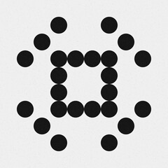 Abstract Cross Pattern Dots Logo generative computational art illustration