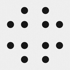 Abstract Cross Pattern Dots Logo generative computational art illustration