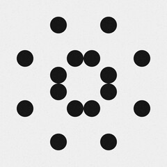 Abstract Cross Pattern Dots Logo generative computational art illustration