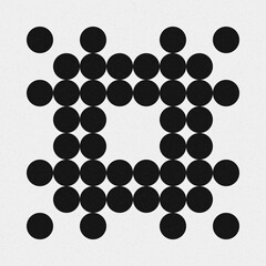 Abstract Cross Pattern Dots Logo generative computational art illustration