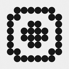 Abstract Cross Pattern Dots Logo generative computational art illustration