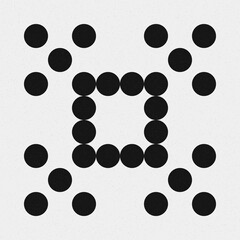 Abstract Cross Pattern Dots Logo generative computational art illustration