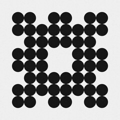 Abstract Cross Pattern Dots Logo generative computational art illustration