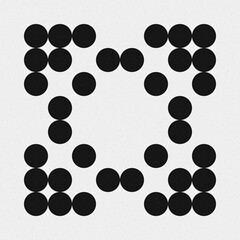 Abstract Cross Pattern Dots Logo generative computational art illustration