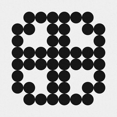 Abstract Cross Pattern Dots Logo generative computational art illustration