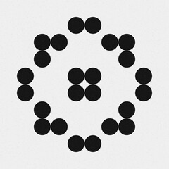 Abstract Cross Pattern Dots Logo generative computational art illustration