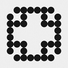 Abstract Cross Pattern Dots Logo generative computational art illustration