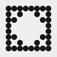 Abstract Cross Pattern Dots Logo generative computational art illustration