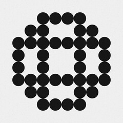 Abstract Cross Pattern Dots Logo generative computational art illustration