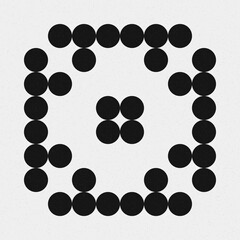 Abstract Cross Pattern Dots Logo generative computational art illustration