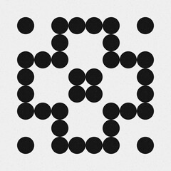 Abstract Cross Pattern Dots Logo generative computational art illustration