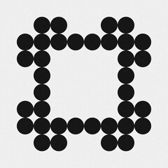 Abstract Cross Pattern Dots Logo generative computational art illustration