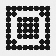 Abstract Cross Pattern Dots Logo generative computational art illustration