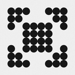 Abstract Cross Pattern Dots Logo generative computational art illustration