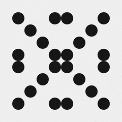 Abstract Cross Pattern Dots Logo generative computational art illustration