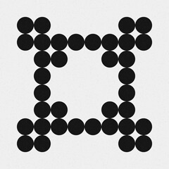 Abstract Cross Pattern Dots Logo generative computational art illustration