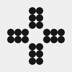 Abstract Cross Pattern Dots Logo generative computational art illustration