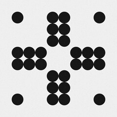 Abstract Cross Pattern Dots Logo generative computational art illustration