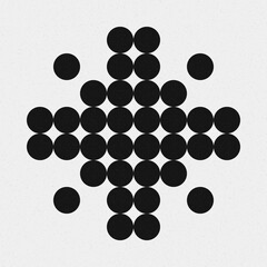Abstract Cross Pattern Dots Logo generative computational art illustration