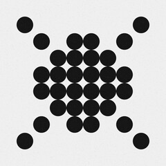 Abstract Cross Pattern Dots Logo generative computational art illustration
