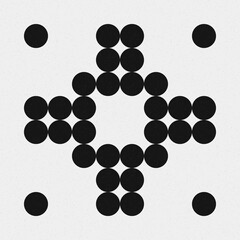 Abstract Cross Pattern Dots Logo generative computational art illustration
