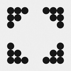 Abstract Cross Pattern Dots Logo generative computational art illustration