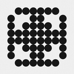 Abstract Cross Pattern Dots Logo generative computational art illustration