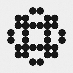 Abstract Cross Pattern Dots Logo generative computational art illustration