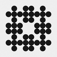 Abstract Cross Pattern Dots Logo generative computational art illustration