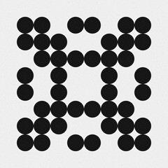 Abstract Cross Pattern Dots Logo generative computational art illustration