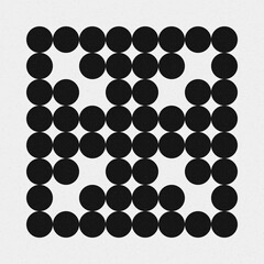 Abstract Cross Pattern Dots Logo generative computational art illustration