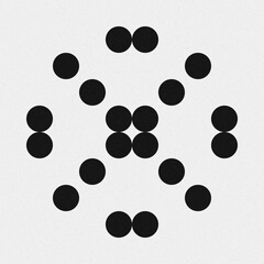 Abstract Cross Pattern Dots Logo generative computational art illustration