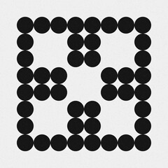 Abstract Cross Pattern Dots Logo generative computational art illustration