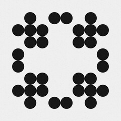 Abstract Cross Pattern Dots Logo generative computational art illustration