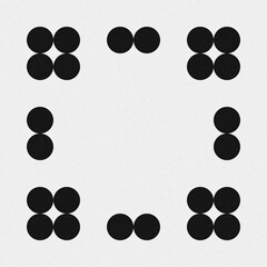 Abstract Cross Pattern Dots Logo generative computational art illustration