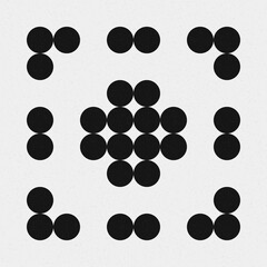 Abstract Cross Pattern Dots Logo generative computational art illustration