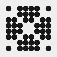 Abstract Cross Pattern Dots Logo generative computational art illustration