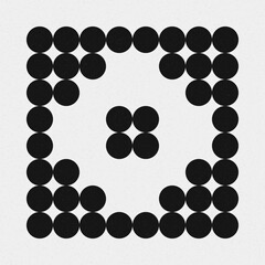 Abstract Cross Pattern Dots Logo generative computational art illustration