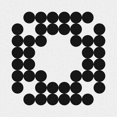 Abstract Cross Pattern Dots Logo generative computational art illustration