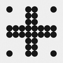 Abstract Cross Pattern Dots Logo generative computational art illustration