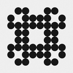 Abstract Cross Pattern Dots Logo generative computational art illustration