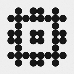 Abstract Cross Pattern Dots Logo generative computational art illustration