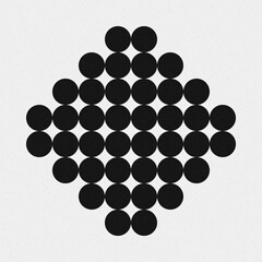 Abstract Cross Pattern Dots Logo generative computational art illustration