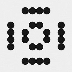 Abstract Cross Pattern Dots Logo generative computational art illustration