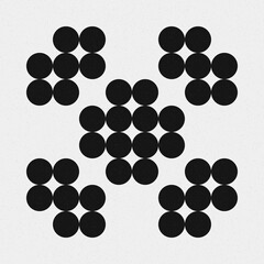 Abstract Cross Pattern Dots Logo generative computational art illustration