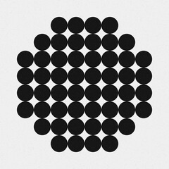 Abstract Cross Pattern Dots Logo generative computational art illustration